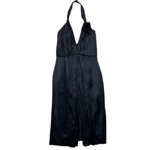 NEW Anthropologie Ali Ro Black Silk Halter Dress 0